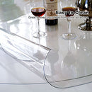 LovePads 2mm Thick Clear Round Table Cover Protector 60 Inch - Clear - Brand New