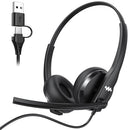 NECODE USB Wired Computer Laptop Headset Noise Cancelling Microphone TX-806EB - Like New