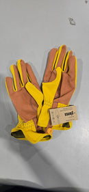 ETHEL GLOVES FOR GARDENING, SIMULATED LEATHER, BAMBOO SIZE: M - YELLOW BROWN - Like New