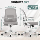 Office Chair Ergonomic Desk Chairs with Lumbar Support and Flip-up Arms Gray - Like New