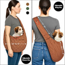 SUSU PET CO. SUSU SMALL DOG CARRIER SLING HANDS-FREE UPTO 9LBS CAMEL BROWN - Like New