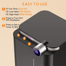 ELEVOKE SPACE HEATER, SPACE HEATERS INDOOR USE 1500W PTC ELECTRIC HEATERS BLACK - Like New