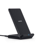 ANKER - POWERWAVE 10W CHARGING STAND WITH ADAPTER FOR QI DEVICES B2524 - BLACK - Like New