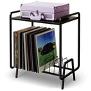 Vefunk Record Player Stand with Vinyl Storage - X003LFQOBV - Black - Brand New