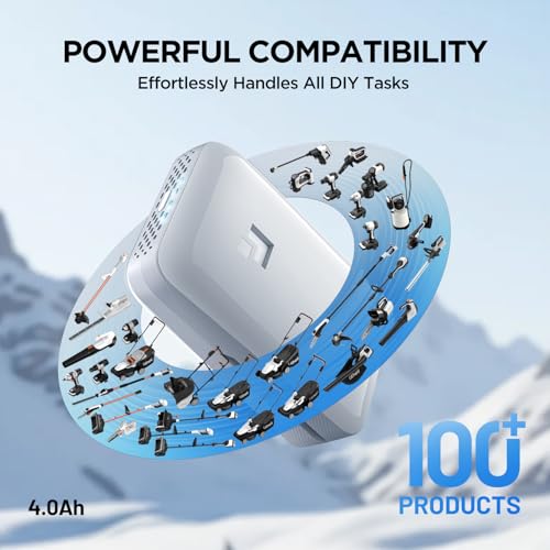 LITHELI 20V BATTERY PACK 4.0AH LITHIUM BATTERY FOR U20 POWER TOOLS - WHITE/GRAY - Like New