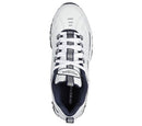 SKETCHERS MEN'S ENERGY AFTERBURN SNEAKERS - WHITE/NAVY - SIZE 9 - Like New