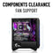 MSI MPG GUNGNIR 111R MID TOWER GAMING PC CASE USB 3.2 GEN2X2 TYPE-C - BLACK - Like New