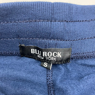 BLU ROCK MEN'S HEAVYWEIGHT SLIM-FIT FLEECE JOGGERS - SIZE: MEN S - HEATHER NAVY - Brand New