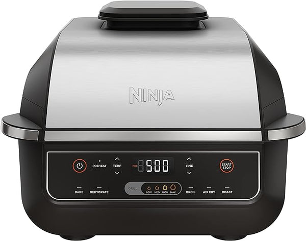 Ninja EG201 Foodi 6-in-1 Indoor Grill Air Fry EG201 - Black/Silver Like New