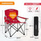 KINGCAMP PORTABLE FOLDING CAMPING QUAD CHAIR OVERSIZED FULLY CUSHIONED - RED - Like New