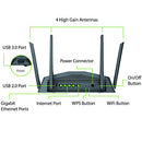 D-LINK WIFI ROUTER AC2600, SMART, MESH, DIR-2640, BLACK - Like New