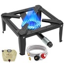 Llamaviva Portable Propane Camping Gas Stove w/4ft Hose, BFSGB05-BLK - Black - Like New