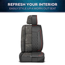 MotorBox Prestige Faux Leather Seat Covers Full Set' Semi-Universal WSHN/BK - Like New