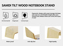 SAMDI Wood Notebook Stand Laptop Holder for Apple MacBook Air Pro - Birch - Like New