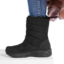 FW FRAN WILLOR Womens Winter Snow Boots Waterproof Warm Fur Size: 9 - Black - Brand New
