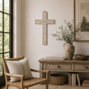Deco 79 Mango Wood Biblical Home Wall Decor Carved Cross Wall Statue - Brand New