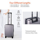 NINETYGO CARRY ON LUGGAGE 22X14X9 SPINNER WHEELS 100% POLYCARBONATE - GRAY - Like New