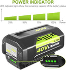 ENERMALL 6.0AH REPLACEMENT FOR RYOBI 40V BATTERY LITHIUM COMPATIBLE RYOBI - Like New