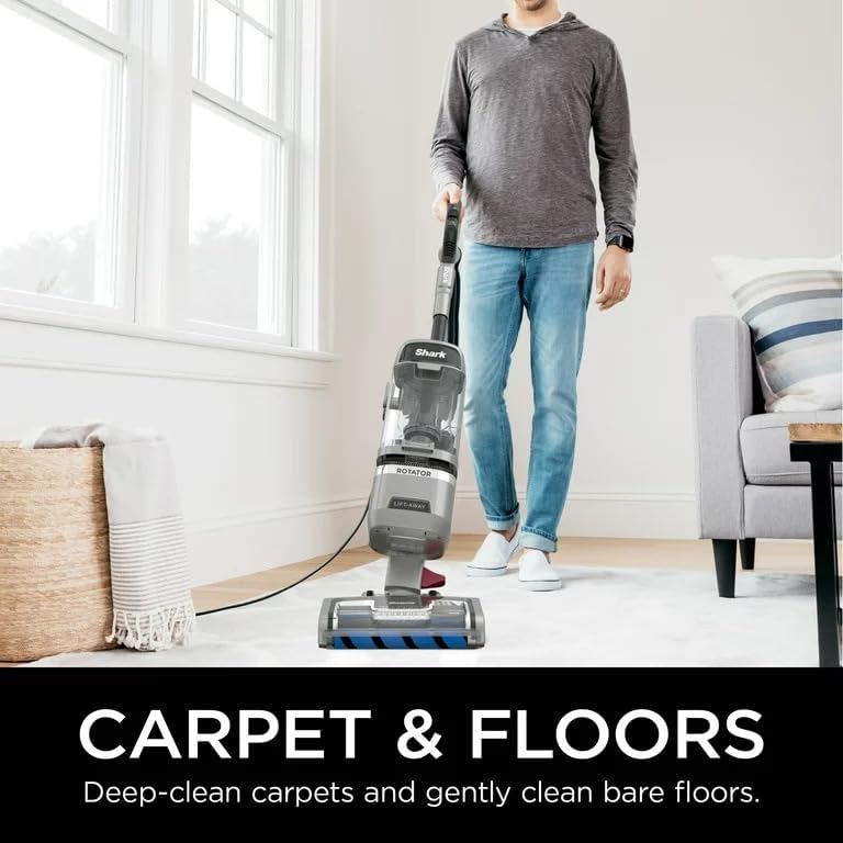 Shark LA500 Rotator Lift-Away ADV DuoClean PowerFins Upright Vacuum - SILVER - Like New