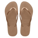 HAVAIANAS WOMEN'S SLIM SEASON FLIP FLOP - SIZE: WOMEN 6 (EU W37/38) - ROSE GOLD - Brand New