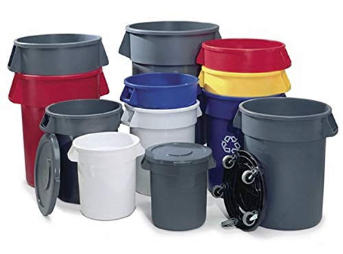 RUBBERMAID COMMERCIAL REFUSE CONTAINER 32 GAL ROUND - GRAY - Like New