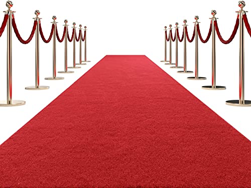 HOMBYS 450 GSM Extra Thick Red Carpet Runner for Partys & Events 3x15 ft - Brand New