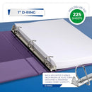 Samsill 1 inch 3 Ring Binder D Ring 100% Recycled Chipboard B0DLZ1Z34Z - Purple - Brand New