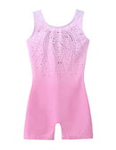 Arshiner Girls Gymnastics Shorts Color Gradient Shiny Diamond Biketard - Brand New