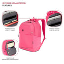 SWISSGEAR ORIENTATION LAPTOP BACKPACK, 17"X12"X7", SAI006 - PINK - Like New