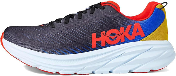 1119395 HOKA ONE ONE MEN'S RUNNING SHOES M RINCON 3 BLACK DAZZLING BLUE - 12 Like New