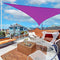 YESCOM 1 25'X25'X25' TRIANGLE SUN SHADE SAIL 97% UV BLOCK COMMERCIAL - FUCHSIA - Like New