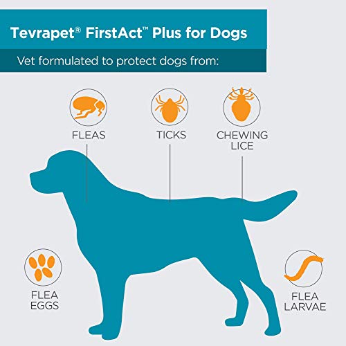 TEVRAPET FIRSTACT PLUS FLEA TREATMENT FOR DOGS, SMALL DOGS 3 DOSES NEW New