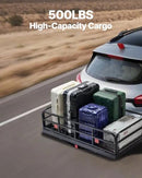 VEVOR 60X24X14 In Hitch Cargo Carrier, 500LBS Capacity Folding Trailer - BLACK - Like New