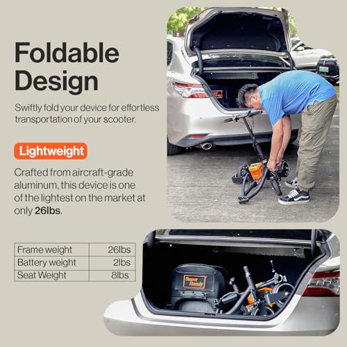 SuperHandy Passport Mobility Scooter GUT112-2BAT - Foldable, 3 Wheel, Airline - Like New