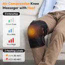 QUINEAR KNEE MASSAGER AIR COMPRESSION HEAT KNEE BRACE WRAP QN-031KS - BLACK/RED - Like New