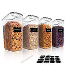 Vtopmart Cereal Storage Container Set 4 Piece Set B087FBCNKN - Black - Like New