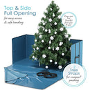 HEARTH & HARBOR CHRISTMAS TREE STORAGE BAG WIDE OPENING 9 FT. - BLUE - Like New