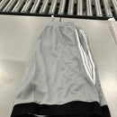 JUMPSTART BASKETBALL SHORT SILVER AND BLACK WHITE STRIPES - L - SILVER/BLACK - Brand New