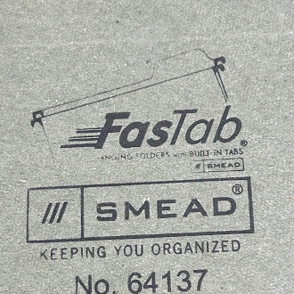 SMEAD 100% RECYCLED FASTAB HANGING FILE FOLDERS - GREEN - 1 SET OF 3 FOLDERS - Like New