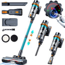 QIKCLN 450W 45KPA CORDLESS VACUUM CLEANER LIGHTWEIGHT STICK 450W - ORANGE/TEAL - Like New