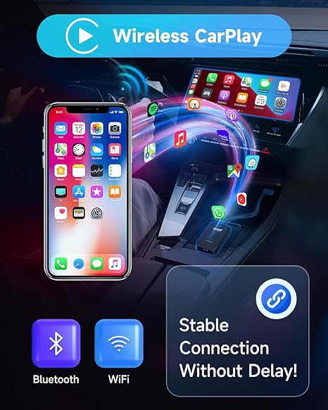 CarlinKit 3.0 Wireless CarPlay Adapter USB CPC200-U2WPLUS - Black Like New