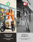 GYROOR C1S ELECTRIC SCOOTER WITH SEAT 550W MOTOR PET BASKET 19 MPH - BLACK - Like New