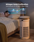 YABER PETS HEPA AIR PURIFIER FOR LARGE HOME PETS AUTO MODE - WHITE - Like New