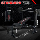 Foldable Weight Bench Set for Home Gym, Incline Decline Bench MA005782R - BLACK - Like New