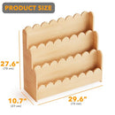 SPACEAID 3-TIER 29.6"W SCALLOPED BOOKSHELF MONTESSORI WOODEN 62MTSJ-01K-3N - Like New