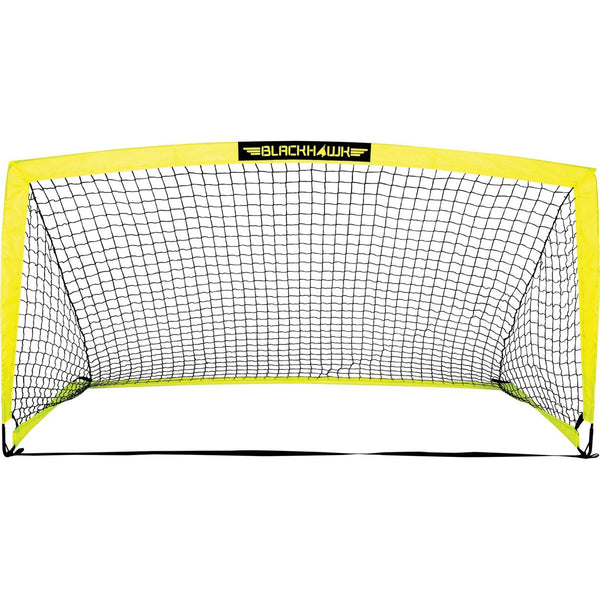 FRANKLIN SPORTS BLACKHAWK 6'6"X3'3" POP-UP SOCCER GOAL: FIBERGLASS - YELLOW - Like New