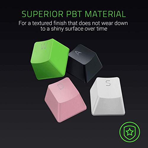 RAZER PBT KEYCAP UPGRADE SET BACKLIGHT COMPATIBLE SUPERIOR PBT - QUARTZ PINK - Like New