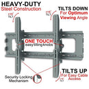 Husky Mounts Tilting Bracket Wall Mount Fits Most 37" - 90" Flat Screens - Like New