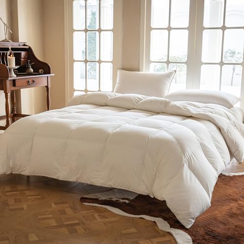 AIRLUCK FEATHER DOWN COMFORTER KING SIZE WHITE DUVET AIRGDSW10-2 - WHITE - Like New
