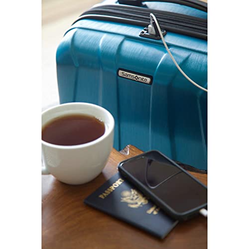 SAMSIONITE CENTRIC 2 HARDSIDE EXPANDABLE CARRY-ON 20" - CARIBBEAN BLUE - Like New